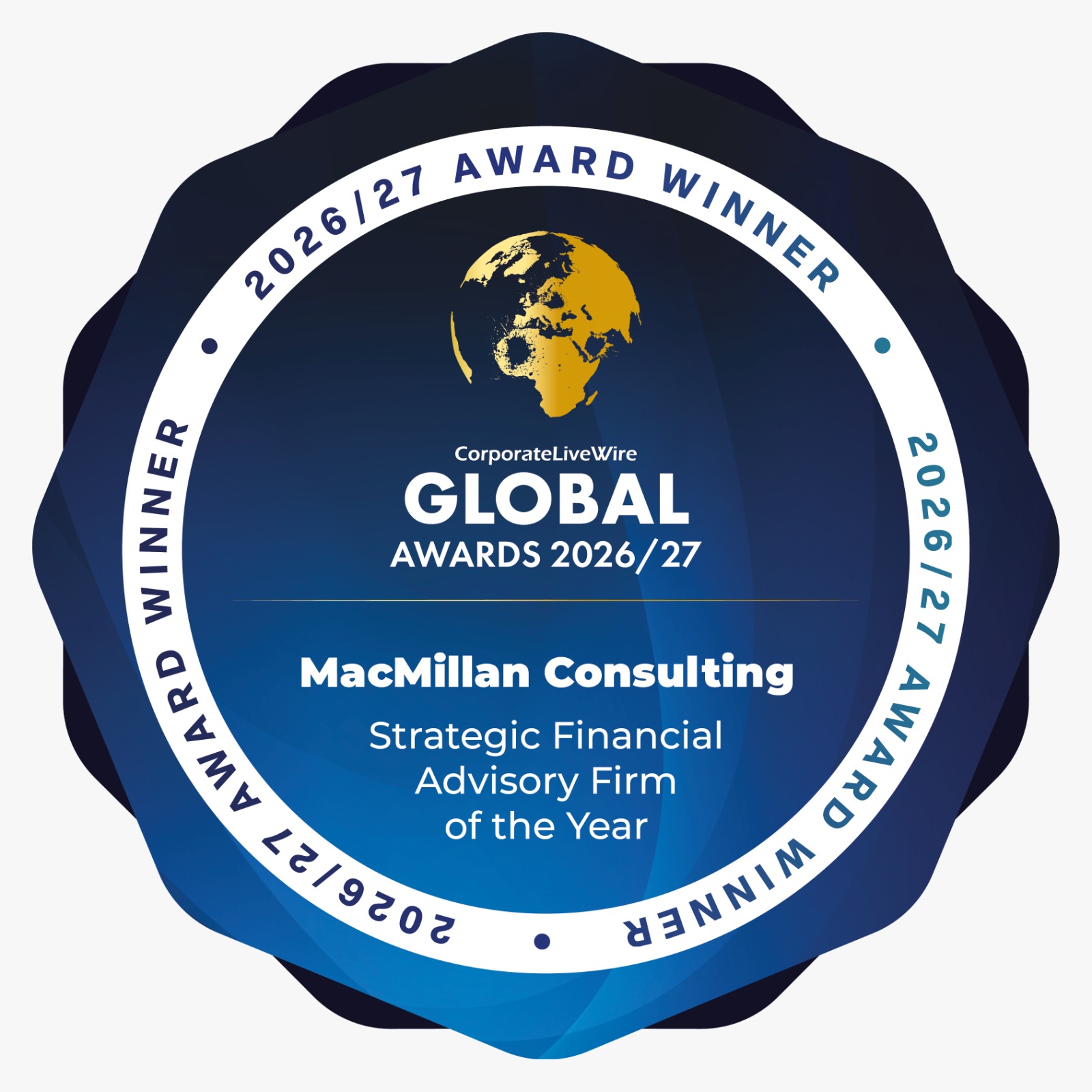 CorporateLiveWire Global Awards 2026/27 winner badge