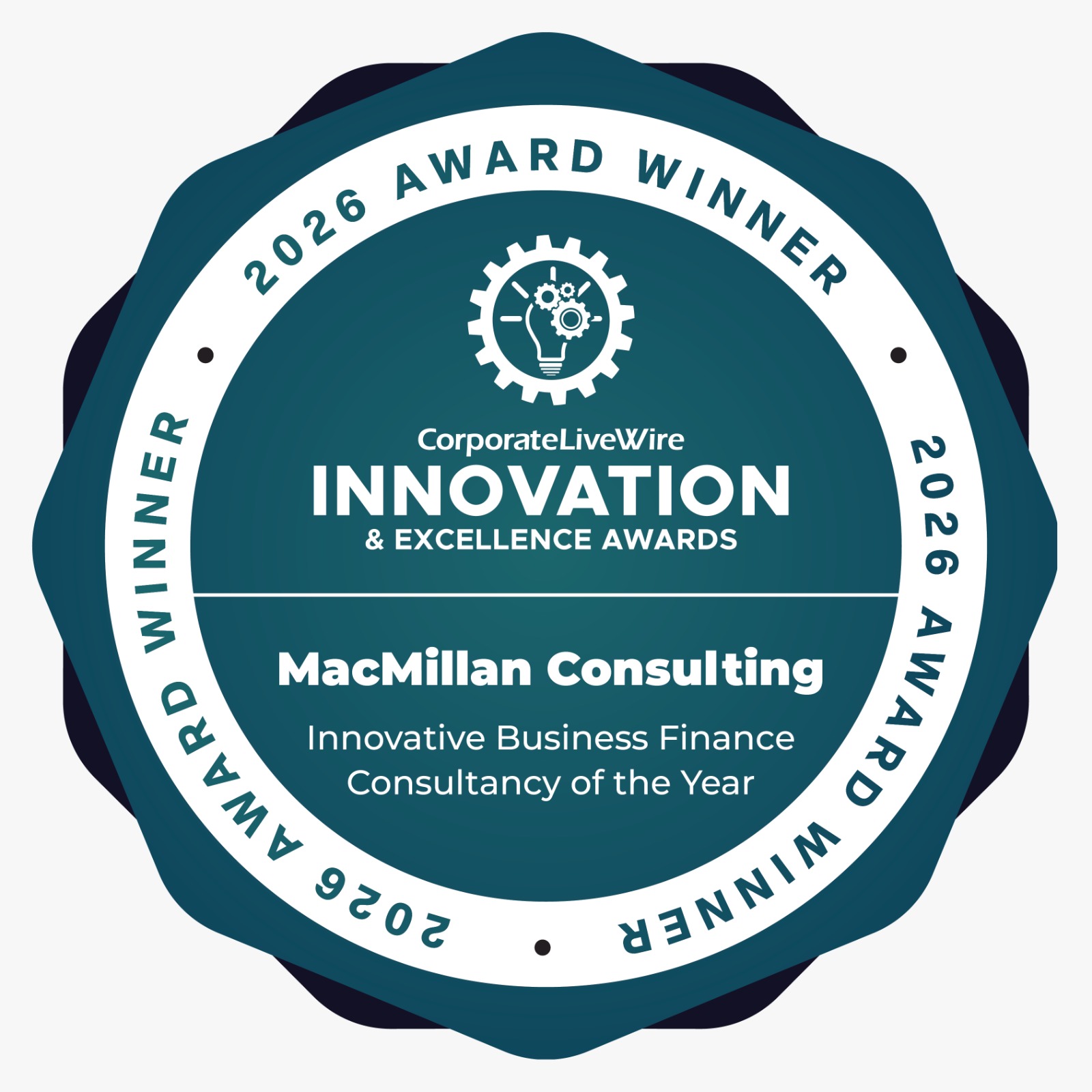CorporateLiveWire Innovation and Excellence Awards 2026 winner badge